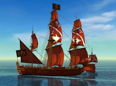 Scarlet Lovjoys Raa Frigate